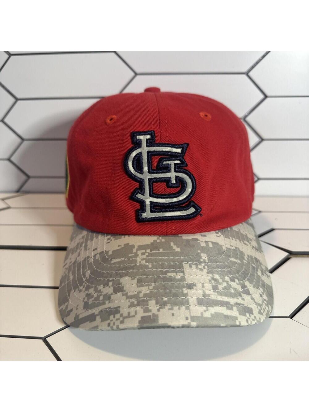 St. Louis Cardinals Army Patch Baseball Hat Camo MLB Cap STL